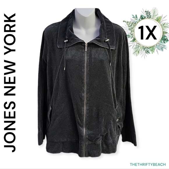 Jones New York Jackets & Blazers - Jones New York Full Zip Fleece Jacket